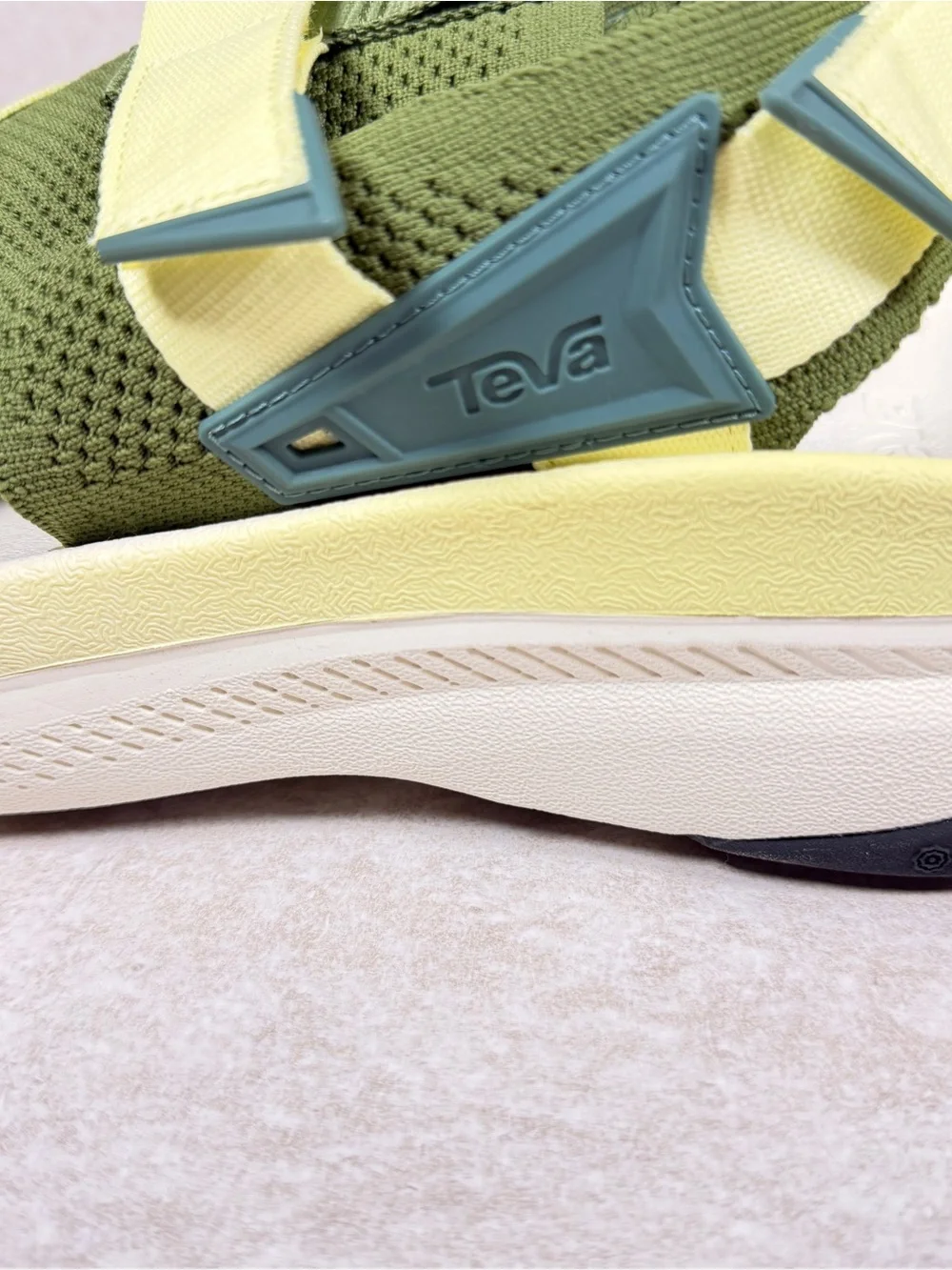 Teva Olive Green and Light Yellow Strap Sport Sandals